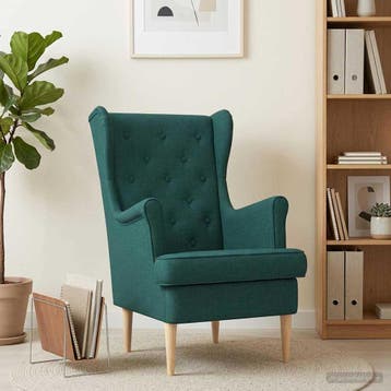 vidaXL Fauteuil Donkergroen Stof, Verzenden, Nieuw