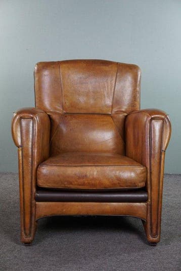 Fauteuil - cuir de mouton - Fauteuil au design moderne