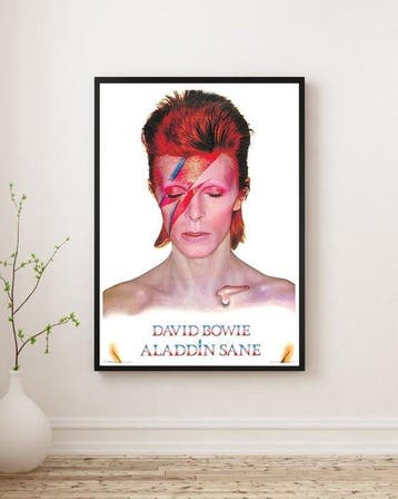 David Bowie - Aladdin Sane Brian Duffy | Iconic Portrait, Antiquités & Art, Art | Dessins & Photographie