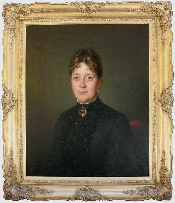 Eduard Swoboda (1814-1902) - Female portrait, Antiquités & Art, Art | Peinture | Classique