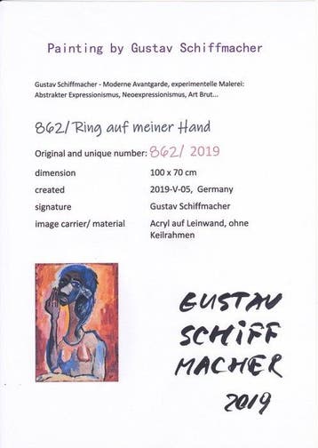 Gustav Schiffmacher - 862 - ohne Titel (Ring auf der Hand)