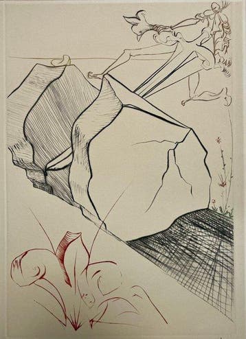 Salvador Dali (1904-1989) - La Quête du Graal – Le Perron