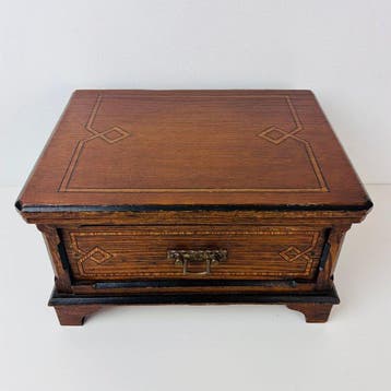 Écritoire - Documents en bois anglais (Édouardien) / coffre, Antiquités & Art