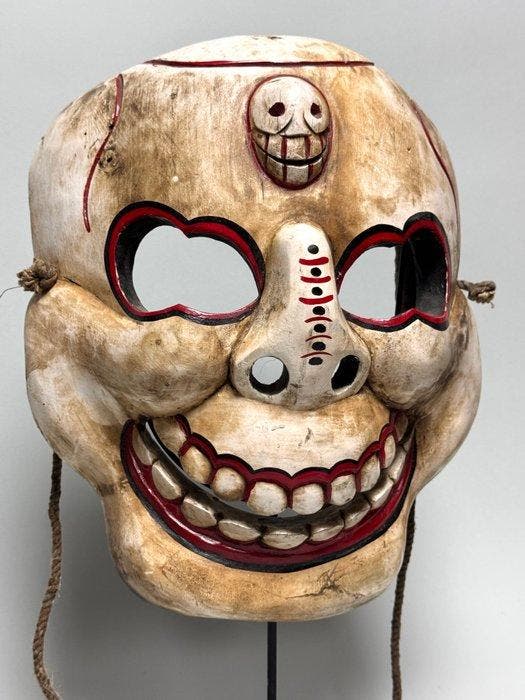 Grote masker van de skeletgodheid Citipati - “Heer van het, Antiquités & Art, Art | Art non-occidental