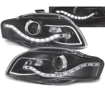 PHARES AUDI A4 B7 04-07 LED FEUX DIURNES FOND NOIR, Verzenden
