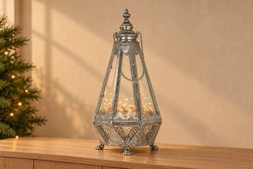 Lanterne - Verre, Métal - 64 cm!, Nieuw