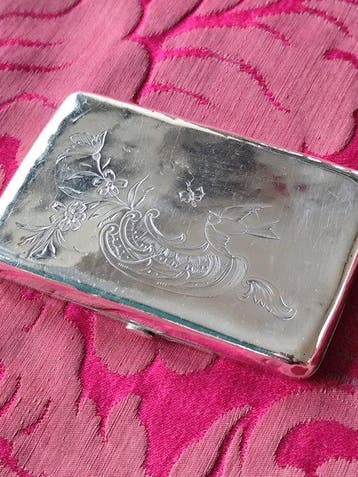Sigarettendoos - .875 (84 Zolotniki) zilver - Russisch, Antiek en Kunst