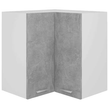vidaXL Hanghoekkast Lyon 57x57x60 cm bewerkt hout betongrijs, Verzenden