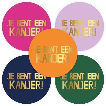 30x Sticker Je bent een KANJER ! XL (Stickers), Verzenden, Nieuw, Meerdere stickers