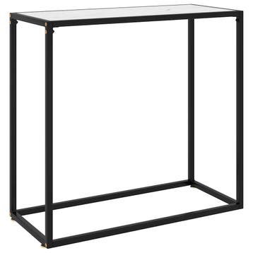 vidaXL Wandtafel 80x35x75 cm gehard glas wit, Verzenden