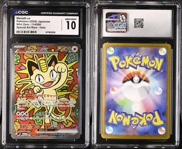 Pokémon - 1 Graded card - Meowth 114/080 Foil, Full art -, Nieuw