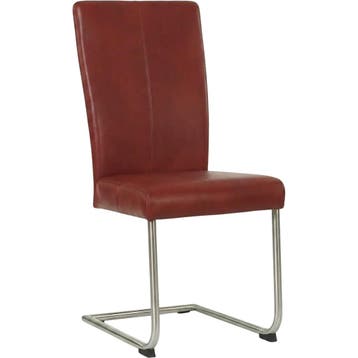 Leren eetkamerstoel Dry - Granada Rouge (rood) - Sledepoot, Ophalen of Verzenden