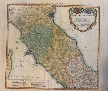 Italie - Toscane; Tobias Mayer cartografo// Eredi Homann -