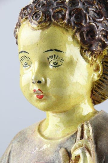 A. Noseda - Beeld, Christ Child with Halo and Orb - 19 cm -, Antiek en Kunst