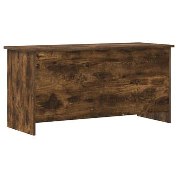 vidaXL Opbergkist Gerookt eiken 100 x 40 x 50 cm Bewerkt, Verzenden