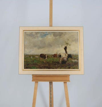 Adrianus Johannes Groenewegen (1874-1963) - Koeien melken