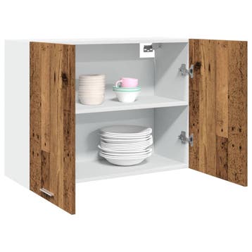 vidaXL Bovenkast Lyon 80x31x60 cm bewerkt hout oud, Verzenden, Nieuw