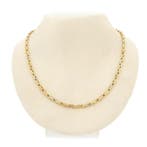 Tricolor gouden cardano schakelketting, Ophalen of Verzenden, Gebruikt, Overige kleuren, Goud
