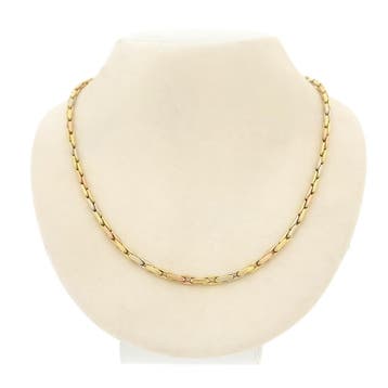 Tricolor gouden cardano schakelketting, Ophalen of Verzenden, Gebruikt, Goud, Goud