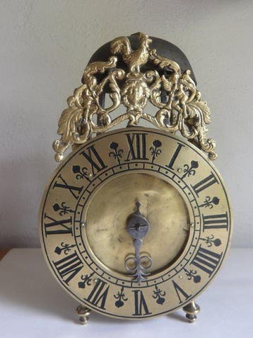 Klok (6) - Messing en ijzer - 1700-1750, Antiek en Kunst