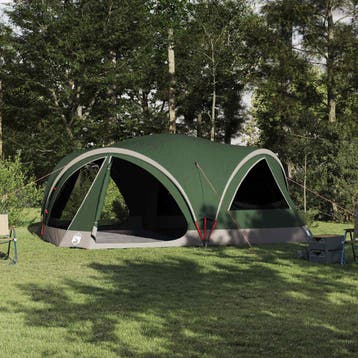 vidaXL Familietent voor 10 personen Groen en Grijs 460 x 430, Verzenden, Nieuw