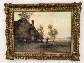 Adrianus Johannes (Arie) Zwart (1903-1981) - Boerderij aan