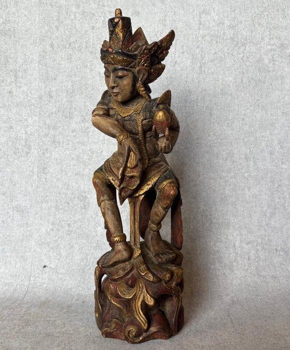 Bijzonder Balinees standbeeld 39.5 cm - Beeld - Indonesië, Antiquités & Art, Art | Art non-occidental