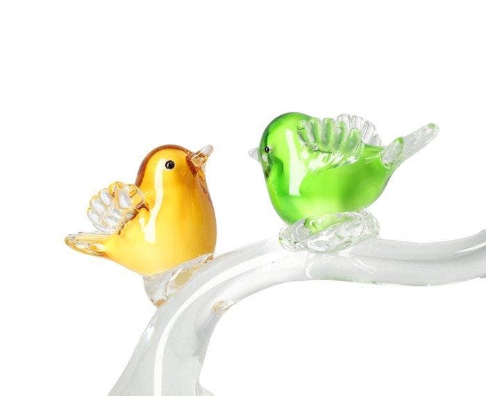 Beeldje - Birdies - Glas, Antiquités & Art, Art | Objets design