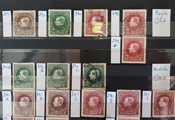 België - Zeer mooi lot grote montenez. Parijse en mechelse, Gestempeld