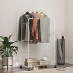 vidaXL Kledingrek Effen Wit 80 x 53 x 156 cm, Verzenden, Nieuw