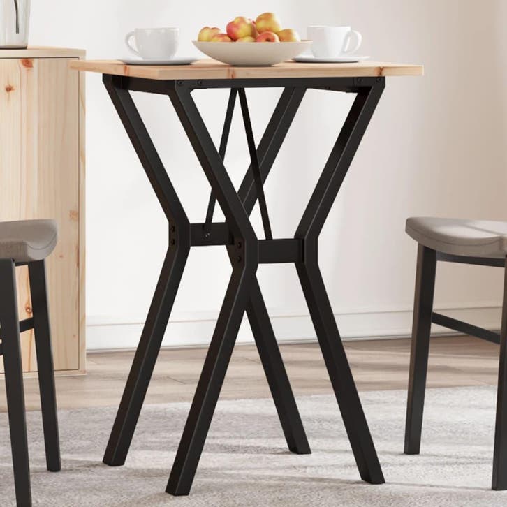 vidaXL Eettafel Y-frame 50x50x75 cm massief grenenhout en, Huis en Inrichting, Tafels | Eettafels, Nieuw, Verzenden