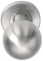 Voordeurknop BASIC LB501D Draaibaar op Rozet RVS, Ophalen of Verzenden