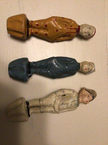 geen - Speelgoed Drie antieke speelgoedfiguurtjes -