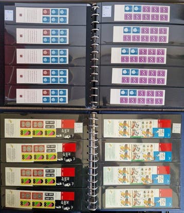 Nederland 1965/2001 - Ca. 350 postfrisse boekjes op, Gestempeld