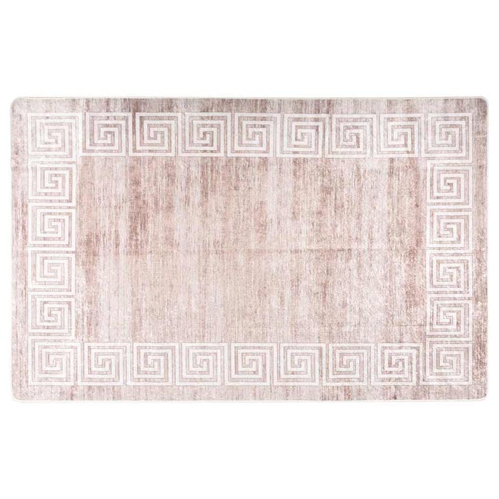 vidaXL Vloerkleed wasbaar anti-slip 160x230 cm beige, Huis en Inrichting, Stoffering | Tapijten en Vloerkleden, Nieuw, Verzenden