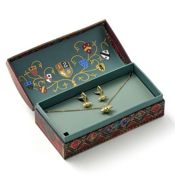 Harry Potter Quidditch Oorbellen en Ketting Gift Set, Ophalen of Verzenden