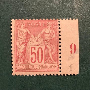 France 1890 - 50 cent Sage avec velrand - MNH - Yvert 98