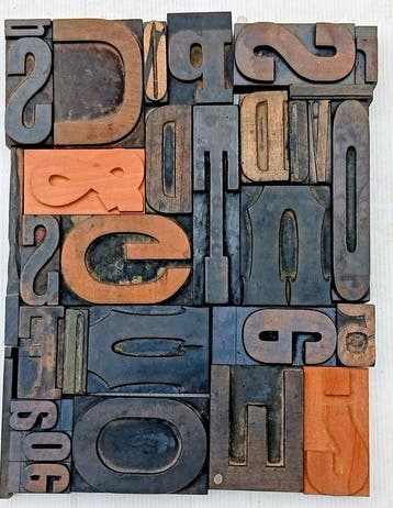 Blocs dimpression - Lot XXL de caractères typographiques