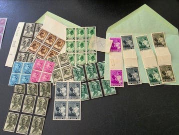 België 1945/1985 - postfrisse doubletten partij in, Gestempeld