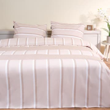 Mexx Home dekbedovertrek - beige - 2-persoons | 240 x, Huis en Inrichting, Slaapkamer | Beddengoed, Verzenden, Nieuw