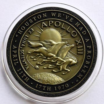Apollo 13-medaille (zeldzame versie, slechts 2500 gemaakt) -