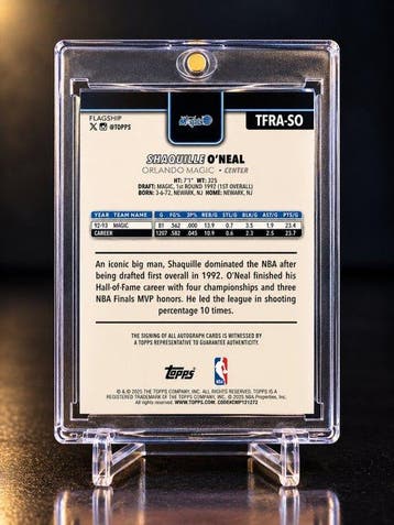 1992 Topps Topps Flagship Shaquille ONeal TFRA-S0 Carte, Verzamelen, Nieuw