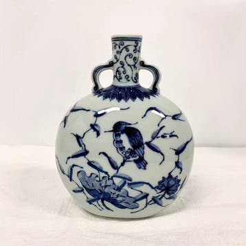 Vase à double anse - Céramique - Japon - Juji vase binaural