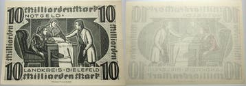 10 Milliarden Mark o D Das Papiernotgeld von Westfalen La..., Verzenden