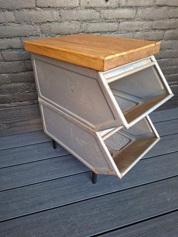 Industrieel design Bak - Eik - 1960-1970 - Overtoom