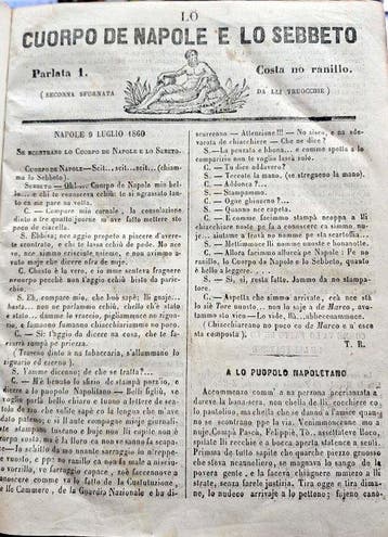 Risorgimento. Lo Cuorpo de Napole e lo Sebbeto - 1860-1861