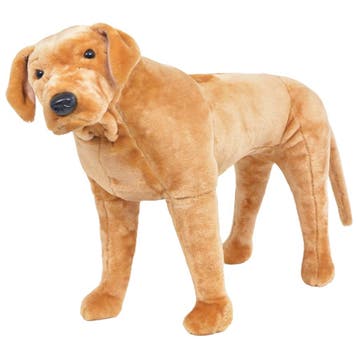 vidaXL Speelgoedhond labrador staand XXL pluche lichtbruin, Enfants & Bébés, Jouets | Peluches, Verzenden