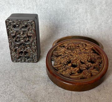 Cercueil - Bois - Chine - Deux coffres (Sans prix de