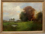 Bernhard Zdichinec (1883-1968) - Meadow with sheep and, Antiek en Kunst