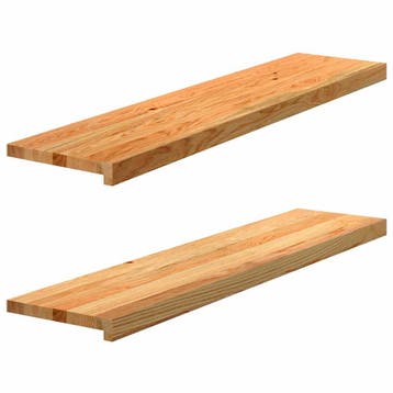 vidaXL Vensterbanken 2 st 110x30x2 cm massief eikenhout, Doe-het-zelf en Bouw, Verzenden, Nieuw